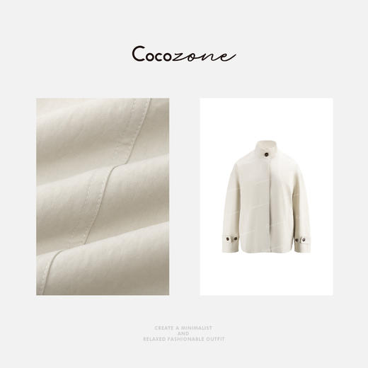 COCO ZONE 刘一一"奶油风衣"植物漫染古朴质感外套 CD2A1864 商品图2