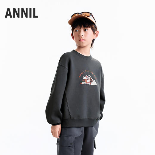 【实体店同款】男童圆领长袖卫衣秋季新款安奈儿童装AB531150 商品图2