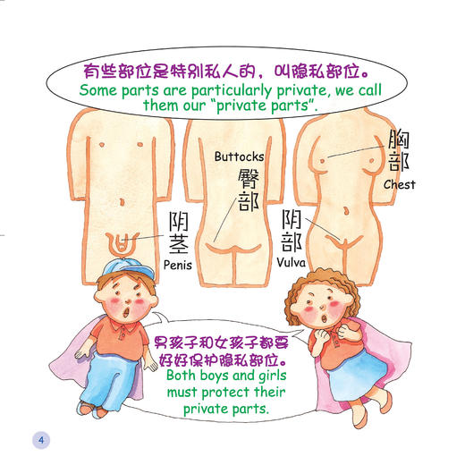 《德德家家幼儿性教育系列》（第八版全4册）中英文双语 商品图4