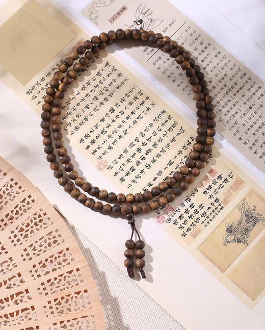 6mm棋楠多圈圆珠手串A款 BCQN401 【冯站长】 商品图0