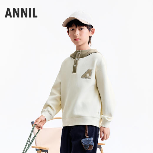【实体店同款】男童带帽长袖卫衣秋季新款安奈儿童装AB531014 商品图2