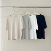 老米优品🎈3-5天发！日系文艺《 针织亚麻·宽松圆领短袖tee》软糯，薄款，夏日百搭!  T250825A 商品缩略图2