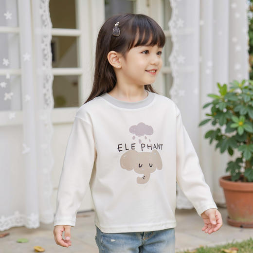 🥇𝟑𝟕.𝟖任选2⃣件💯新疆长绒棉克重220g2025秋季儿童百搭长袖T恤  80-150码！ 商品图5