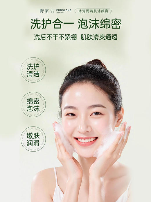 【泥膜级洁面80g/支】野菜冰河泥洁颜膏 商品图4