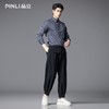 PINLI品立2025秋季新款男士尖领条纹长袖衬衫商务休闲打底衬衣潮GD253113049 商品缩略图3