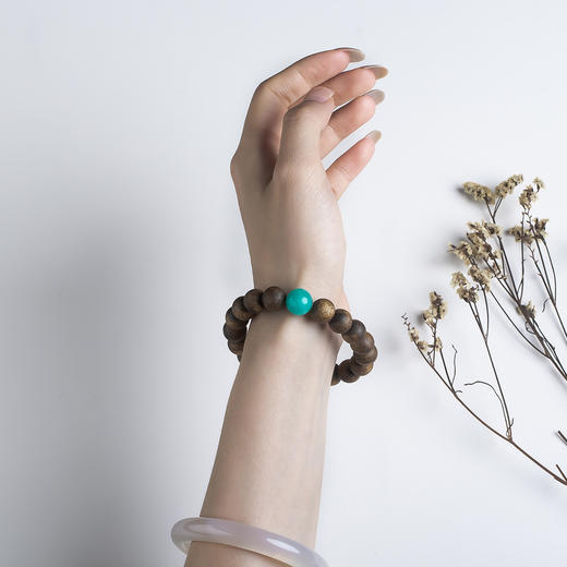 xy0569沉香+天河石单圈手串 商品图9