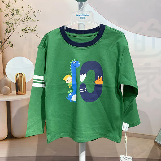 Cucutas男幼童长袖T恤CY25AUW506中绿/米白90#-120# 商品图8