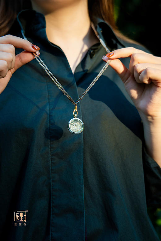 吾行·闪灵钻黑尖晶\茶晶设计多用链 商品图4