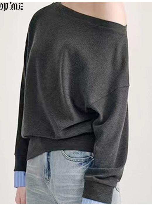 【门店同款】ENJOY秋季“城市与旷野”韩系斜肩卫衣 164343149 商品图1