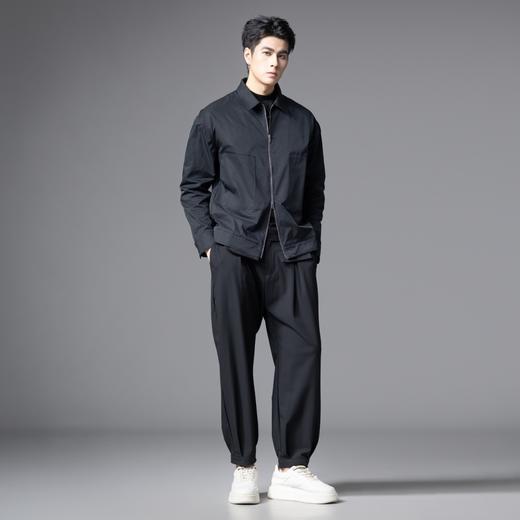 PINLI品立春季新品男士通勤休闲夹克外套干部风宽松茄克上衣GD253104072 商品图1
