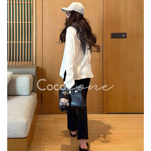 COCO ZONE 刘一一 ”铅笔小黑裤“修身亲肤透气休闲裤 CD1A1385 商品图2