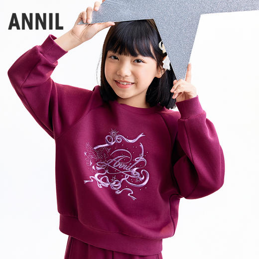 【实体店同款】女童圆领卫衣秋季新款安奈儿童装AG531329 商品图2