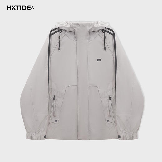 【新品上新】HX 春秋季带帽茄克衫外套简约运动S105533313101 商品图6