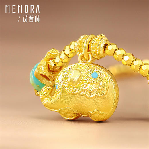 黄金小吉象手链 足金闪耀蹦迪珠手链【按克计价黄金2】MEMORA诗普琳GB315401 商品图4