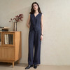 西遇轻职场通勤套装女秋季老钱风西装马甲搭直筒阔腿裤两件套V3051282 商品缩略图1