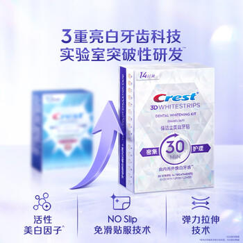 佳洁士闪耀炫白牙贴14对28片美白去黄去渍轻松美齿新老包装随机发货 商品图4