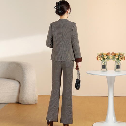 QYM CS25A33-Y两件套西装外套+直筒长裤职业套装 商品图2