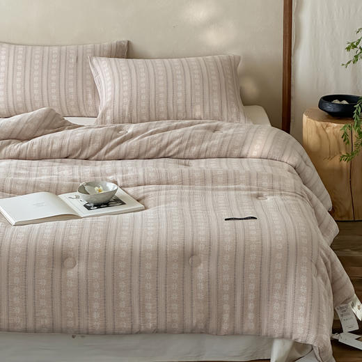 自然醒色织提花棉柔被TD 商品图2
