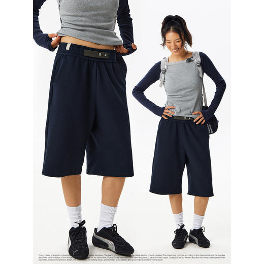 CryingCenter 阔腿宽松直筒休闲七分卫裤短裤 哭喊中心 商品图0