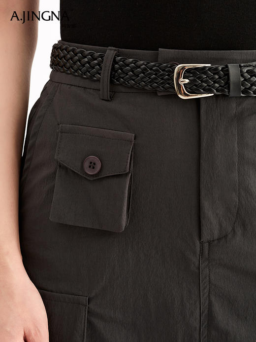 【运动新搭档】阿菁娜美式复古工装风直筒半身裙F30Q213016 商品图4