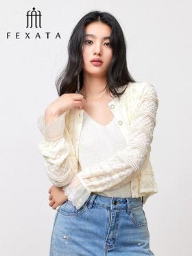 3楼FEXATA服饰(新百)     法式优雅小香风蕾丝短外套