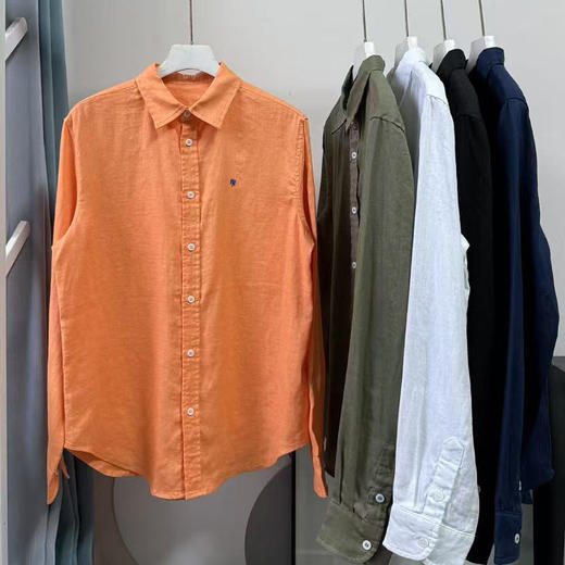 拉满的一款！2025春夏新款刺绣小众设计师款亚麻翻领衬衫外套上衣女款！ 商品图0