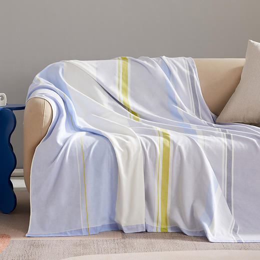 恐龙 弗伦卡A类全棉纱布毯 灰蓝色  200×230cm 商品图0