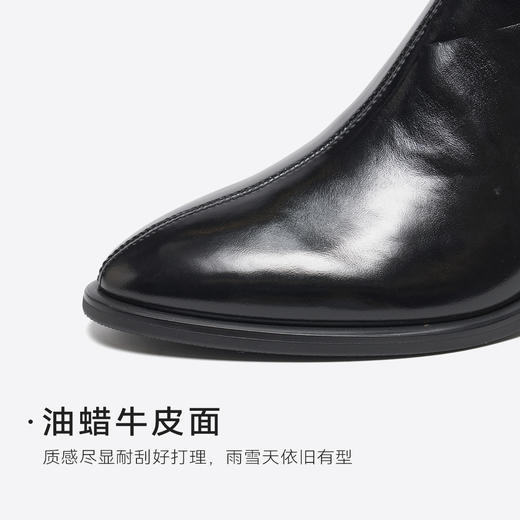 【绒里可选】星期六高级感漆皮镂空粗跟长靴SSD4117519/SSD4119519 商品图8