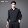 PINLI品立2025秋季新款男士宽松尖领纯色百搭打底长袖衬衫衬衣潮GD253113063 商品缩略图0