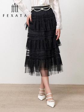 3楼FEXATA服饰(新百)     浪漫优雅黑纱蛋糕半身裙