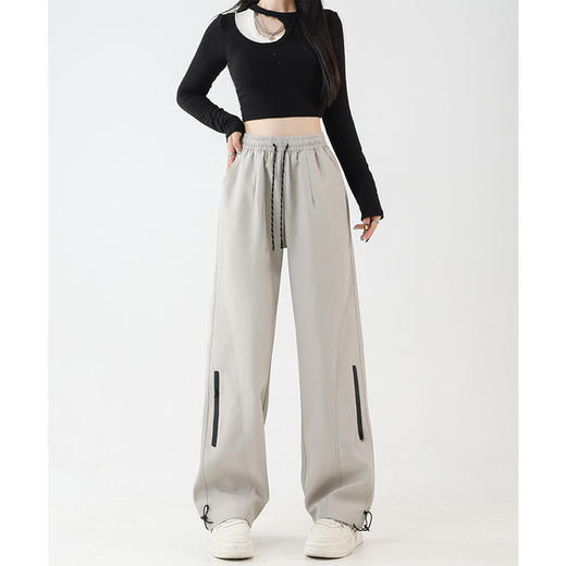 春秋新款美式工装裤女设计感宽松直筒裤冲锋登山两穿阔腿裤子 商品图0