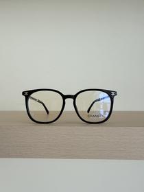 CHANEL 香奈儿 小羊皮链条镜腿 黑色平光眼镜 金属 欧版光学眼镜 PP593（JH）