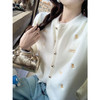 <曾小咸推荐>韩系软糯蝴蝶结绣花针织开衫 商品缩略图0