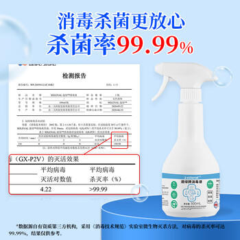 Solenal消毒喷雾500ml次氯酸消毒液杀菌除臭家用儿童办公含氯杀菌消毒水 /家庭清洁/纸品 /家庭环境清洁 /消毒液 商品图1