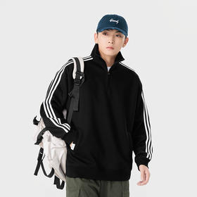 红览 半拉链卫衣男宽松长袖运动上衣81272