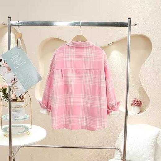 【孤品捡漏】女童G24粉色格子衬衫-喜出 商品图2