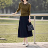 今年流行的针织套装女装2025春季新款polo领上衣百褶半身裙两件套 商品缩略图3