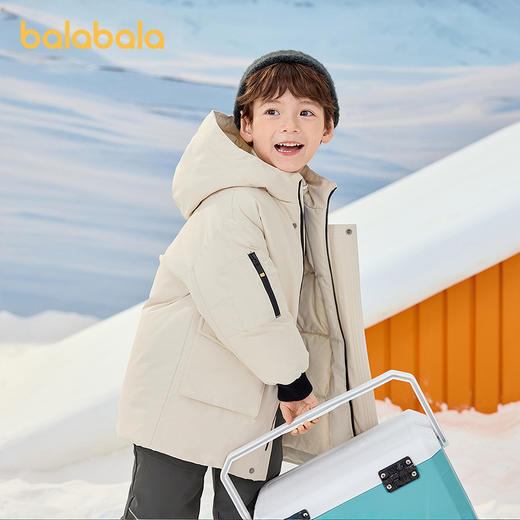 巴拉巴拉童装儿童羽绒服男童冬装连帽外套加厚保暖上衣流行舒适潮 商品图1