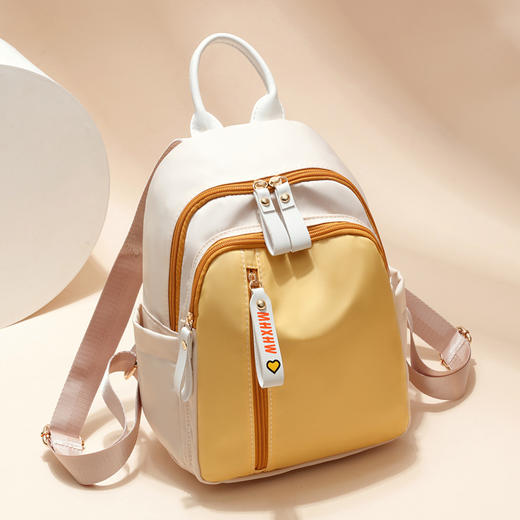 雀说包包牛津布双肩包新款背包女超火时尚大容量撞色书包女包AL1625 商品图5