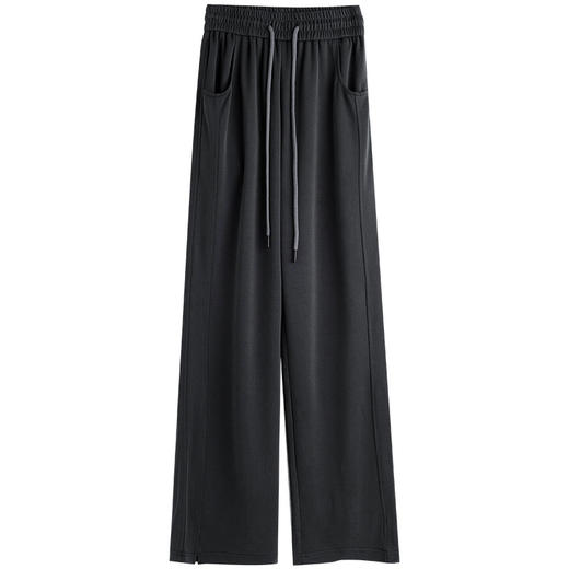 PJ-2K979H-JD250504窄版铜氨丝阔腿裤女2025新款夏季薄款休闲冰丝垂感高级感直筒裤子 商品图4