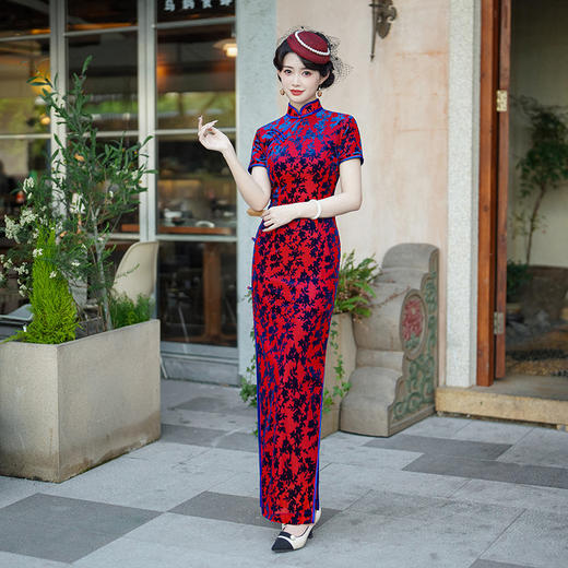 国风旗袍新中式2025改良复古风长款旗袍修身显瘦日常出片气质款 商品图2