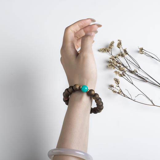 xy0563沉香+南红天河石手串 商品图9