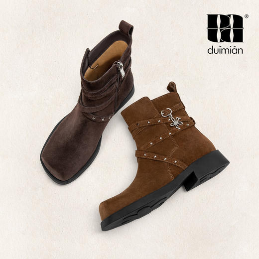 对面duimian-复古马丁靴秋冬款游星短靴 商品图4