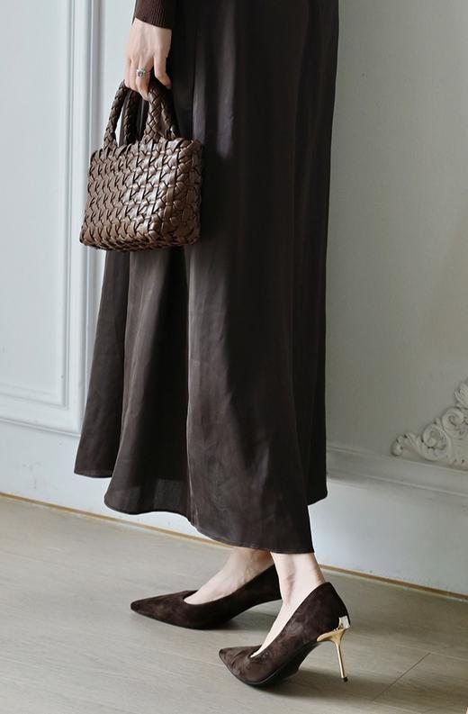 诺贝达新款尖头单鞋法式气质高跟鞋通勤女鞋时尚浅口单鞋 商品图2