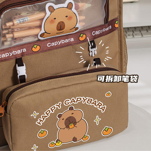 A4卡皮巴拉补习袋高颜值手提帆布包大容量便捷式儿童补课包美术袋 商品图2