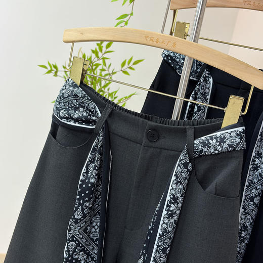 雀说通勤风西装裤女装秋装新款职业装休闲直筒裤小个子超垂裤子AL58081 商品图3