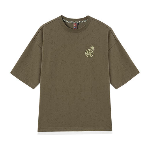 ONIARAI/鬼洗25秋新棒系列滑板招财猫假两件烧花短T男女 N840278 商品图3