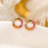 【甜甜圈】S925纯银镀玫瑰金彩色碧玺耳饰【CW-ED03963】 商品缩略图1