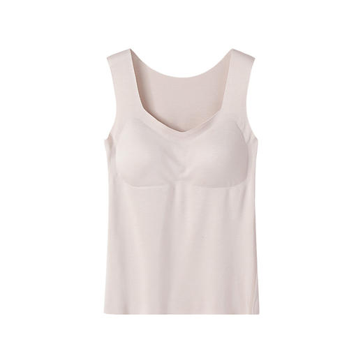 断码 官网499！华家氨基酸裸感珍珠纱免穿文胸一体式固定杯无痕背心女内搭外穿吊带打底 商品图8