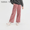 巴拉巴拉balaOne童装女童加绒直筒儿童裤子2025冬装新款保暖时尚 商品缩略图2
